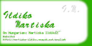 ildiko martiska business card